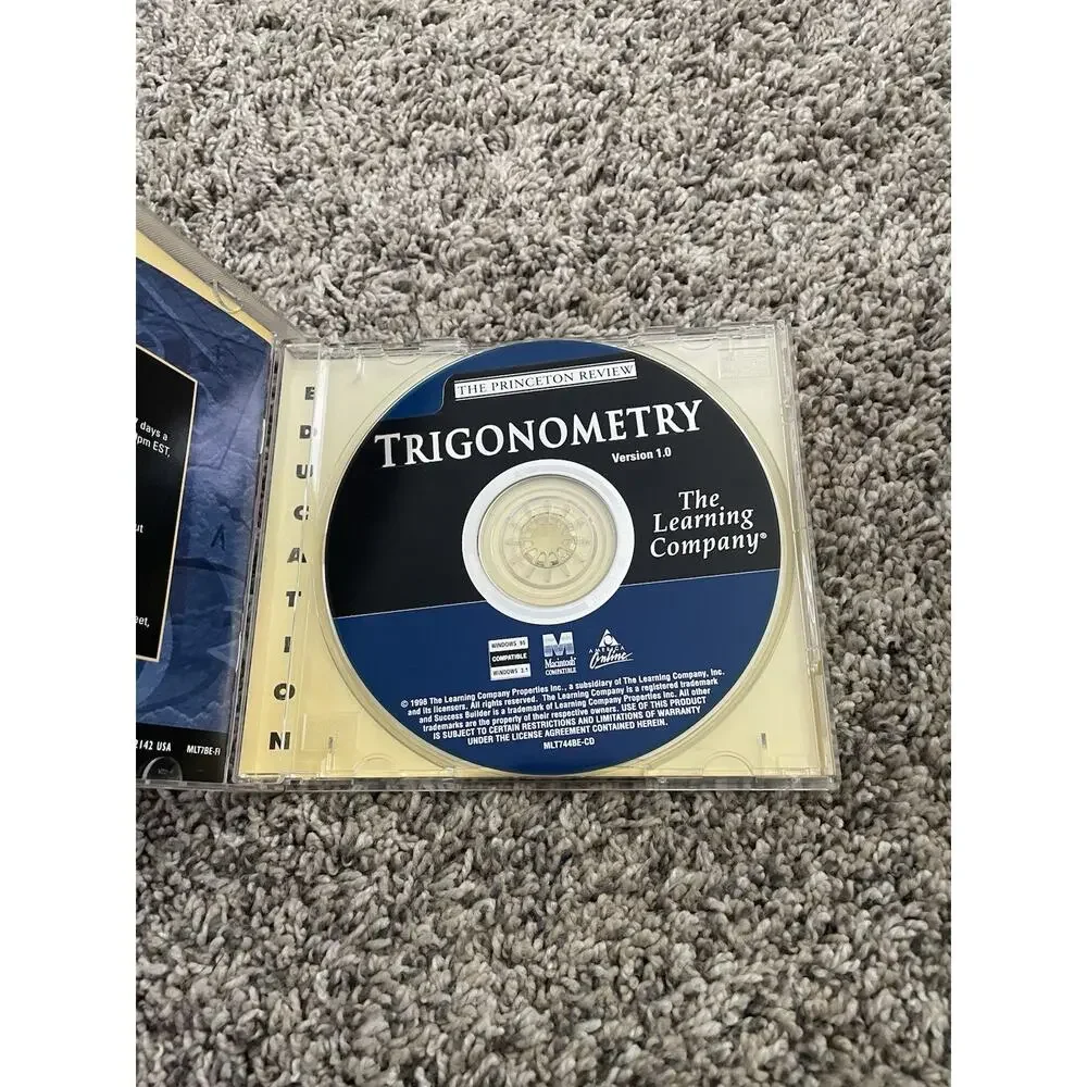 The Princeton Review: Math Library Lot Of 5 CDs Trig Algebra Geometry PC 1998
